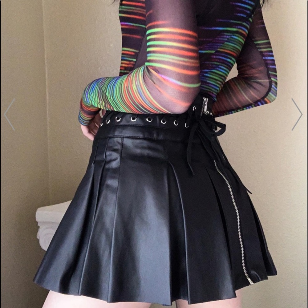Dolls kill latex skirt